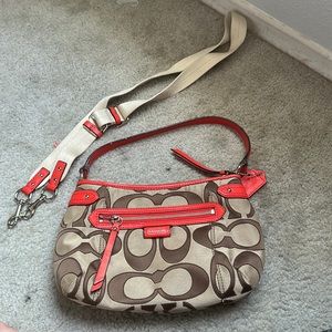 Coach Brown and Red Women's Bag